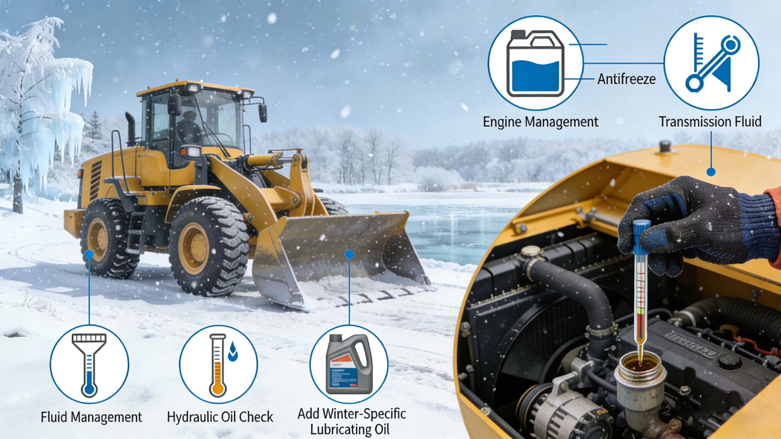【Winter Care Guide】Keep Your Wheel Loader Running Strong in Cold Weather!