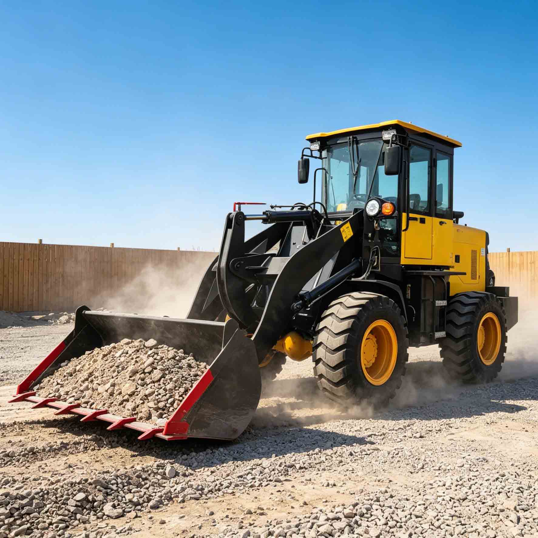 Chargeuse sur pneus puissante de 1500 kg pour des travaux de construction fiables