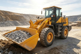 Cargadora de ruedas ZT MACHINE de 3 toneladas trabajando en un sitio de construcción