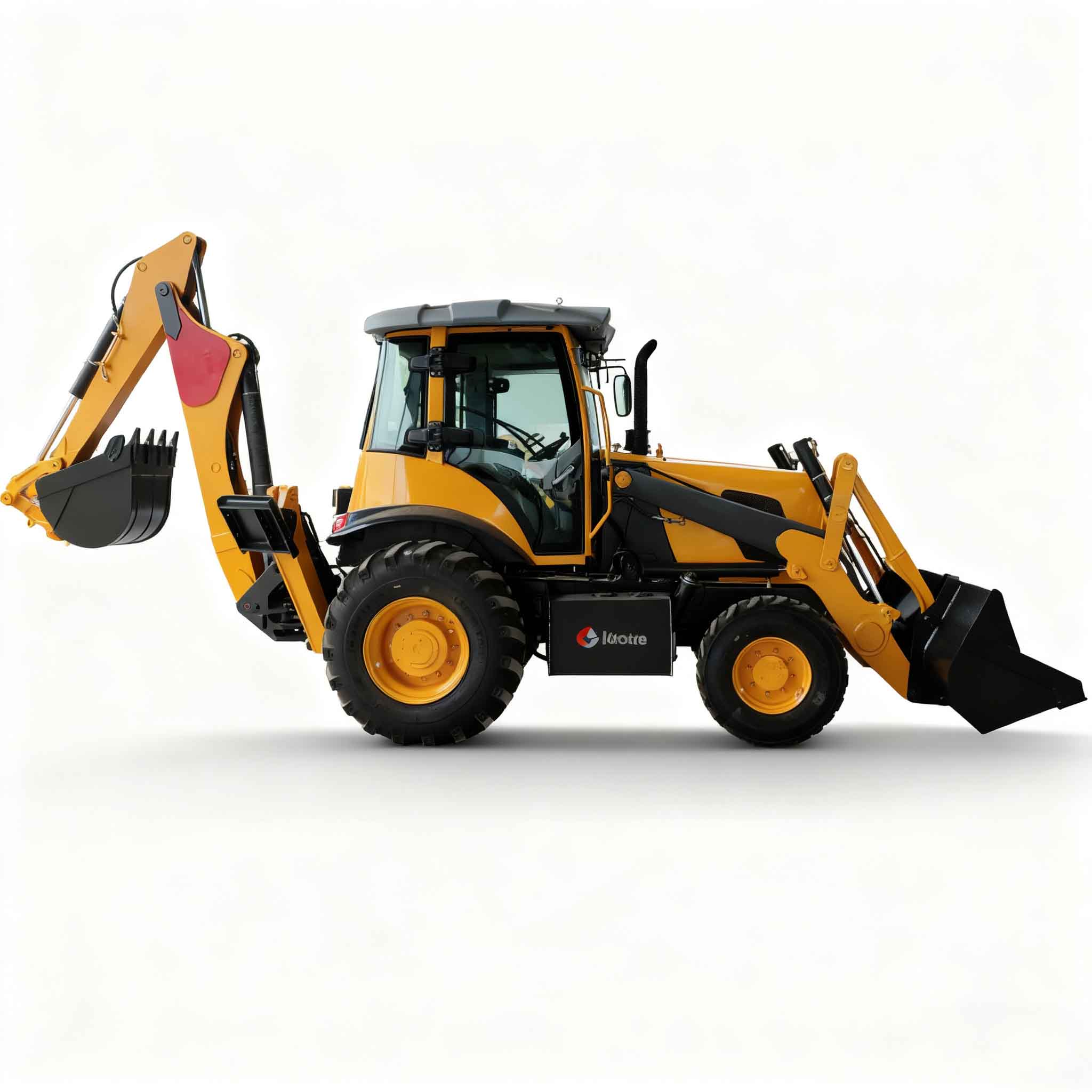 Retroexcavadora de alto rendimiento de 100 HP para la construcción urbana exigente