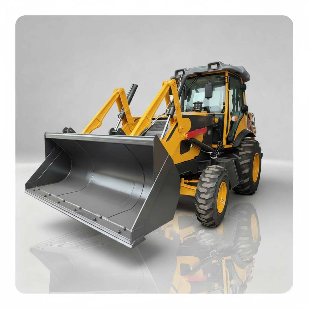 China Factory 2.5ton 4X4 1m3 100HP Backhoe Loader