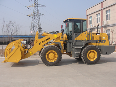 Máy xúc lật bánh lốp trọng lượng vận hành 9600kg