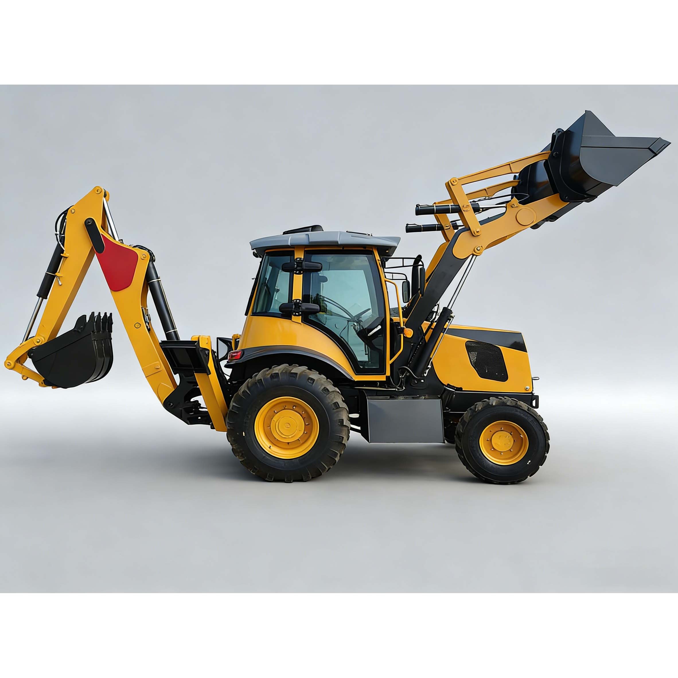 Универсальный гидравлический экскаватор-погрузчик 4x4 для покупателей из других стран.