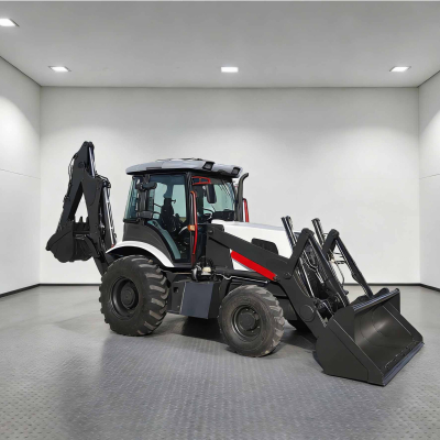 Retroexcavadora Cummins de 75 kW de alto rendimiento con cucharones dobles