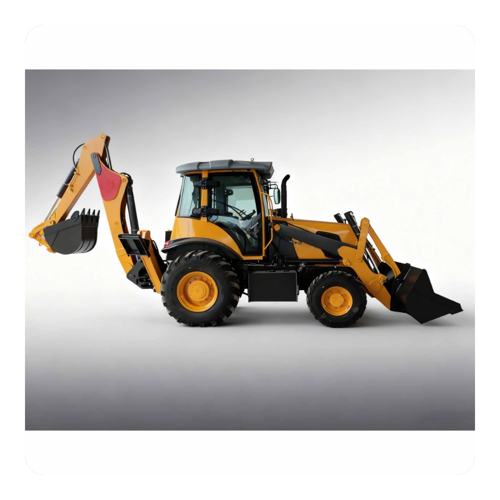 China Factory 2.5ton 4X4 1m3 100HP Backhoe Loader
