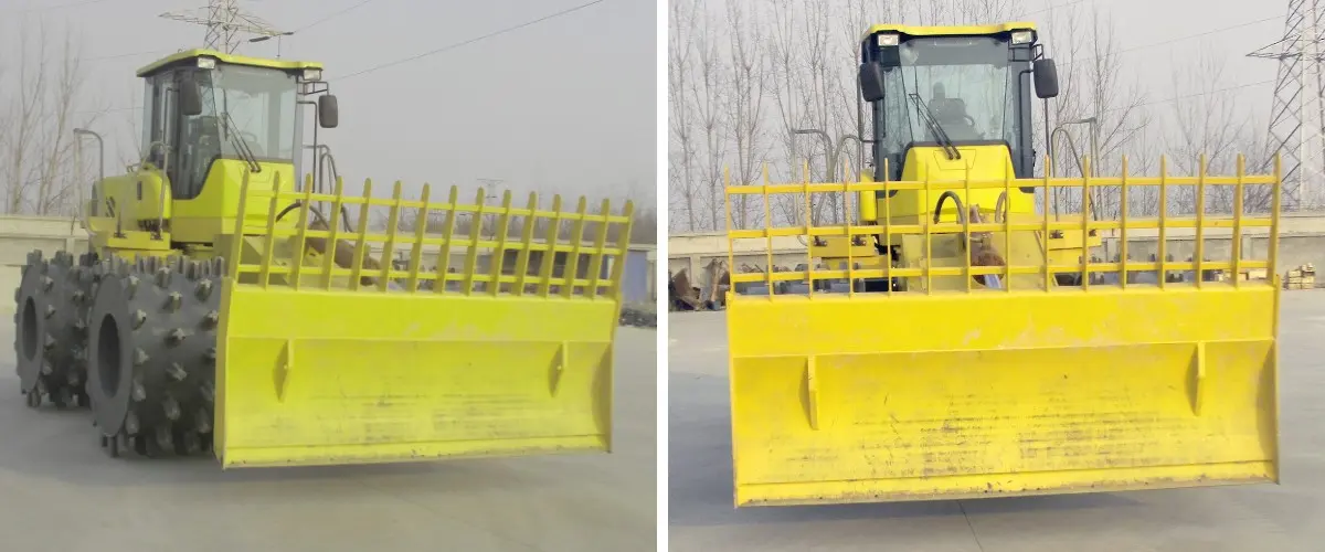 Máy ủi rác lưỡi trước