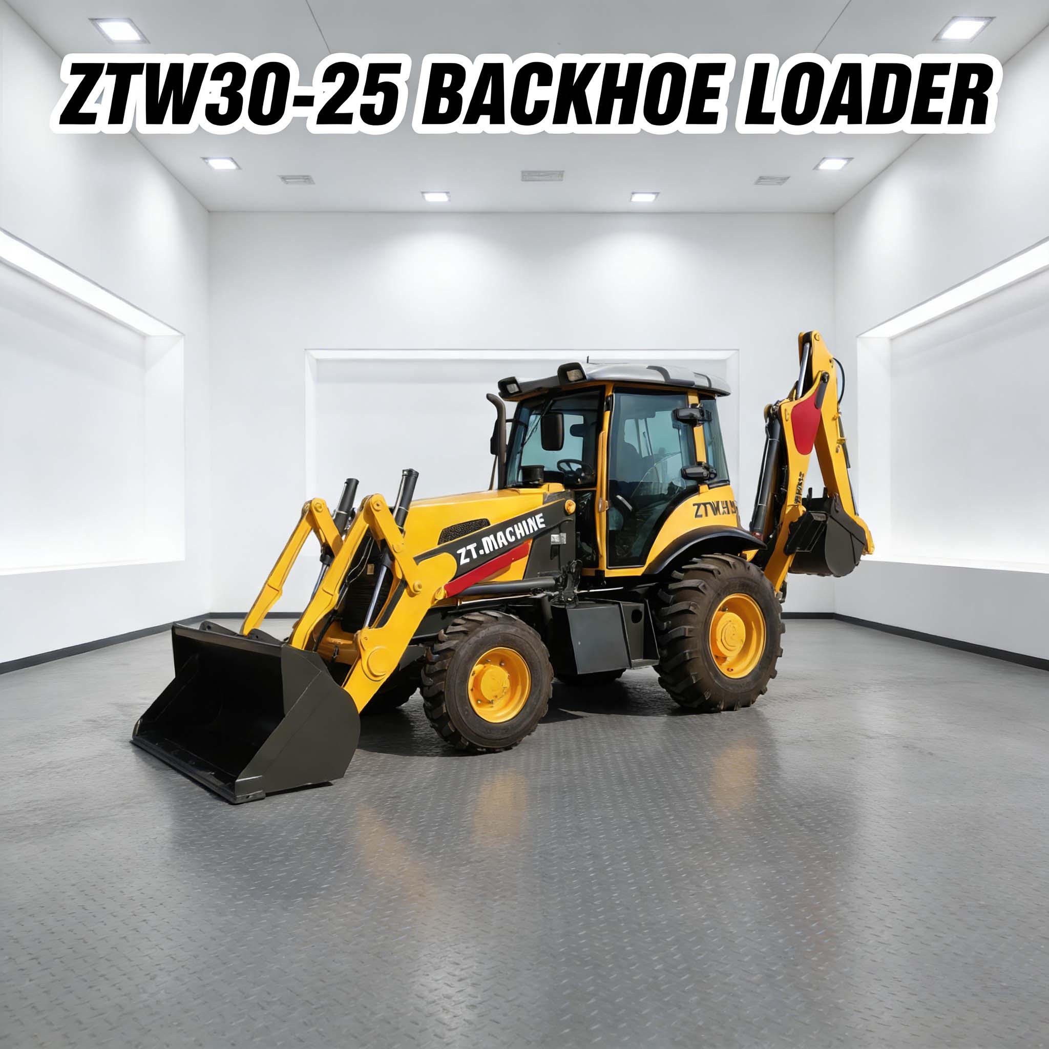 جرار صغير عالي الأداء مزود بحفار خلفي ومكيف هواء