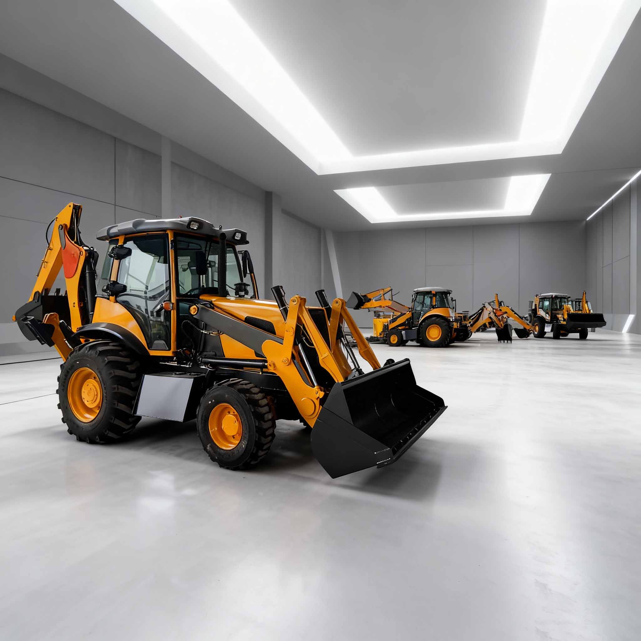 Retroescavadora com chave seletora 2WD/4WD em movimento. jpg Retroescavadora com chave seletora 2WD/4WD em movimento. jpg