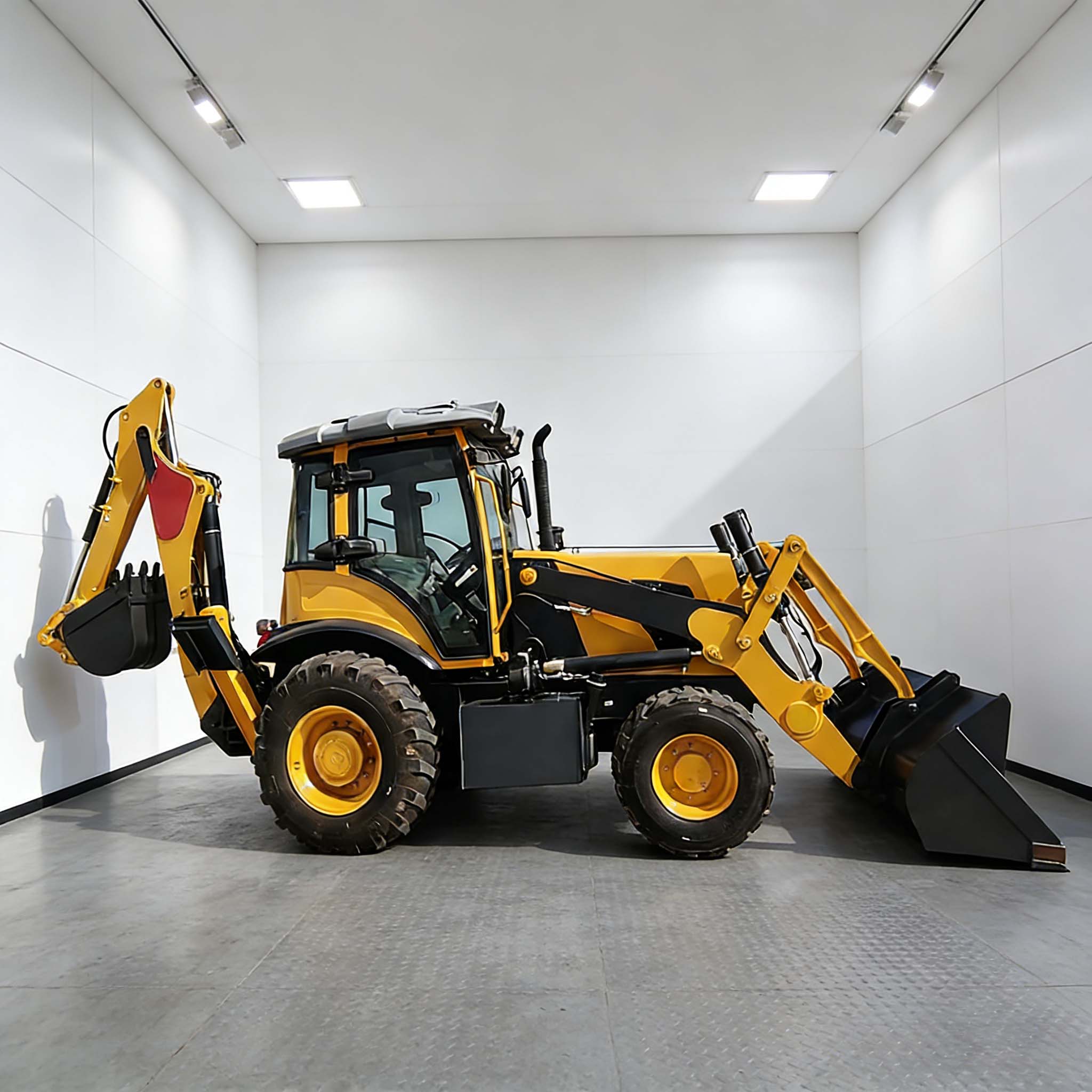 Loader Backhoe Hidrolik Mini Kompak dengan Kit Suku Cadang