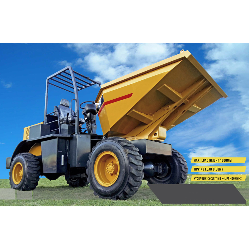 Pequeno camião basculante de jardim com rodas