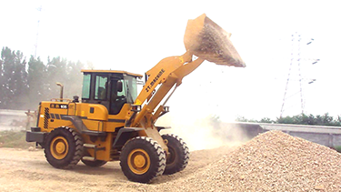 wheel loader with spacious cab