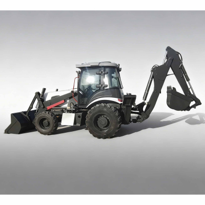 لودر حفار خلفي مع مفتاح تشغيل 2WD/4WD أثناء التنقل